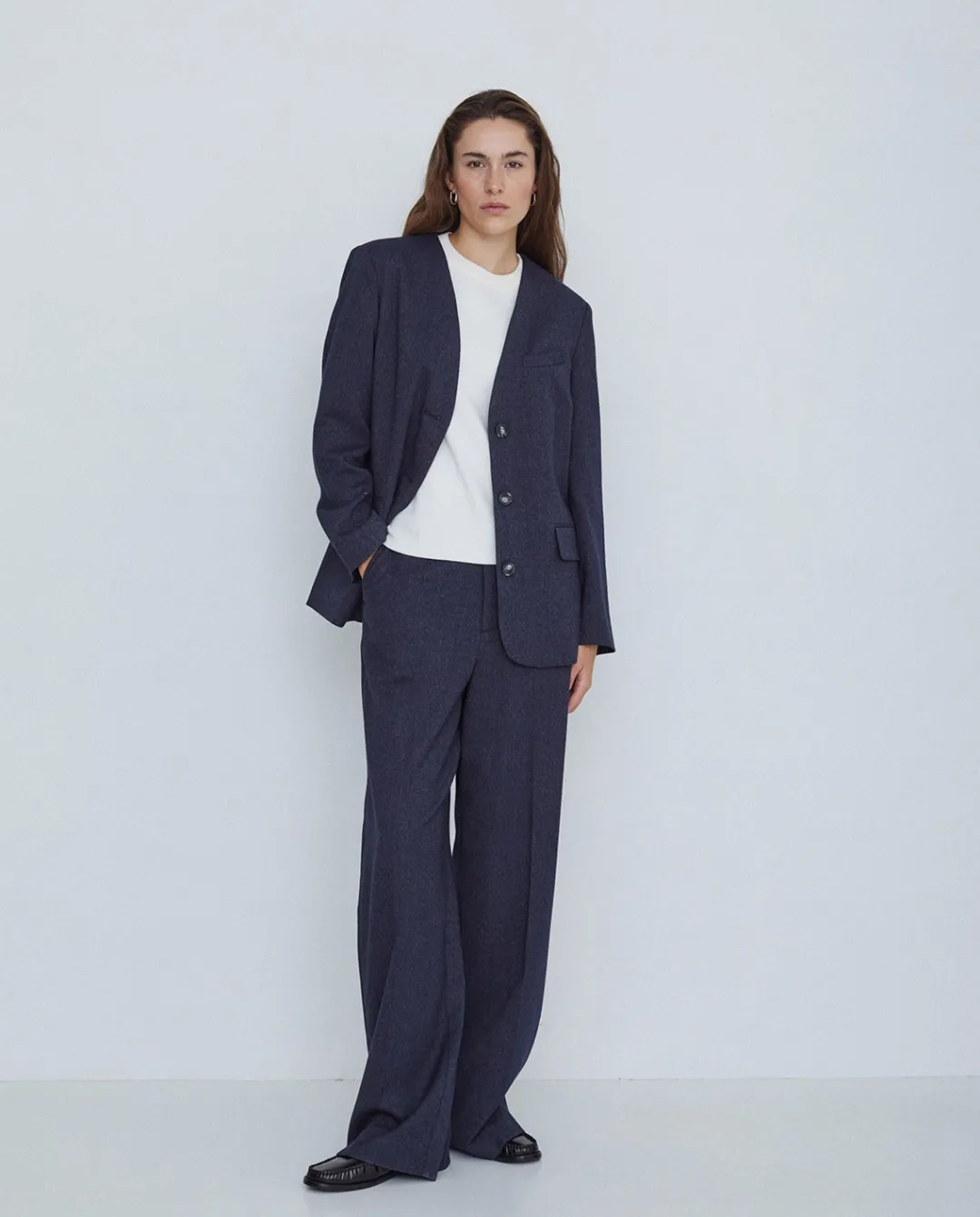 YERSE Americana diseño monocolor azul marino Hot