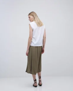YERSE Camisa bimateria voile blanco Discount