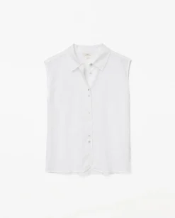 YERSE Camisa bimateria voile blanco Discount