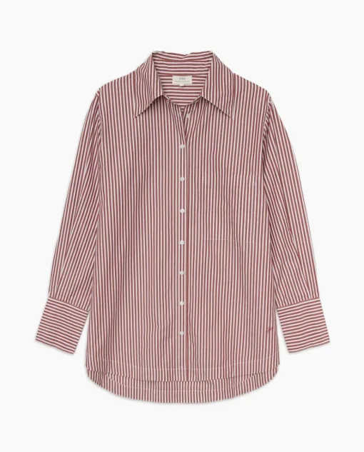 YERSE Camisa popelín rayas grante Sale