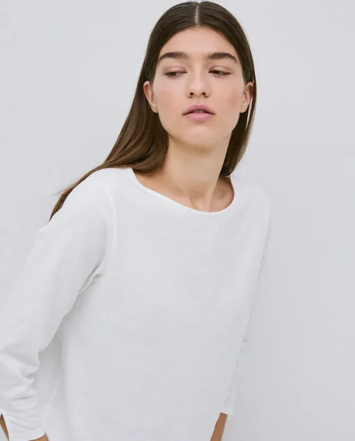 YERSE Camiseta 3/4 algodón flamé crudo Sale