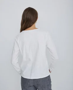 YERSE Camiseta botones 100% algodón crudo Discount