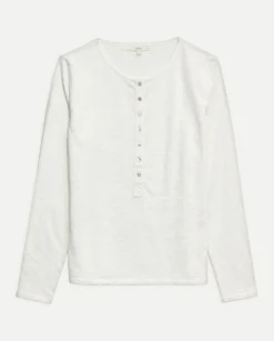 YERSE Camiseta botones 100% algodón crudo Discount