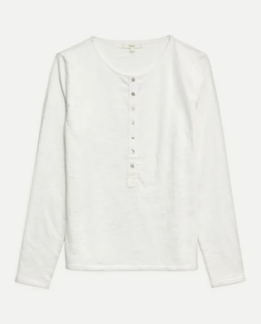 YERSE Camiseta botones 100% algodón crudo Discount