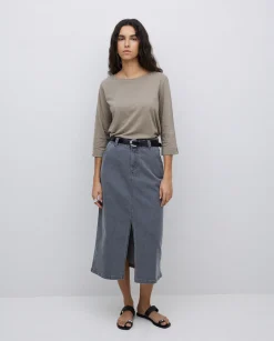 YERSE Camiseta básica 3/4 caqui Fashion