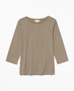 YERSE Camiseta básica 3/4 caqui Fashion