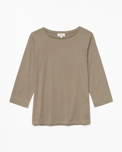 YERSE Camiseta básica 3/4 caqui Fashion