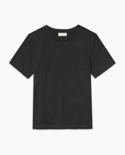 YERSE Camiseta básica cuello redondo negro New