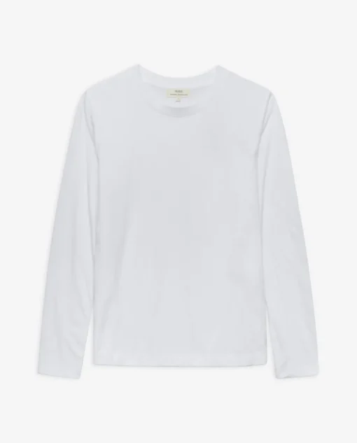 YERSE Camiseta básica manga larga blanco Best