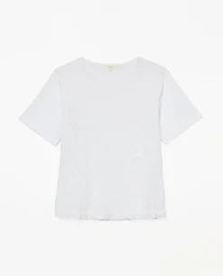 YERSE Camiseta detalle fruncidos blanco Online