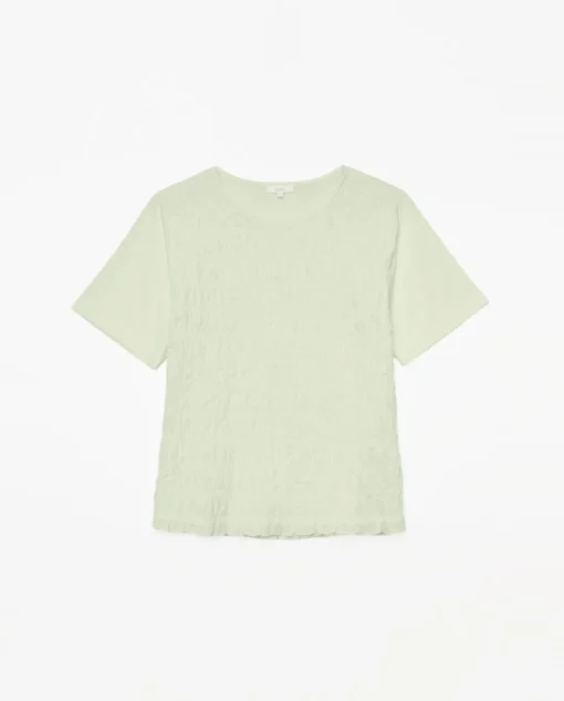 YERSE Camiseta detalle fruncidos verde aguamarina New