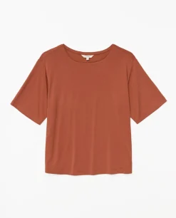 YERSE Camiseta holgada modal terracota Online