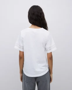 YERSE Camiseta puntillas blanco New