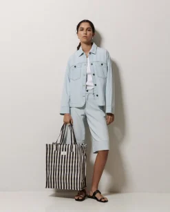 YERSE Cazadora vaquera bolsillos azul índigo New