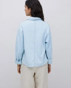 YERSE Cazadora vaquera bolsillos azul índigo New