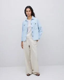 YERSE Cazadora vaquera bolsillos azul índigo New