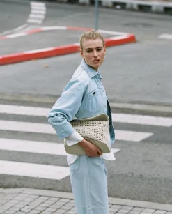 YERSE Cazadora vaquera bolsillos azul índigo New