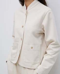 YERSE Chaqueta corta cuello mao beige Best