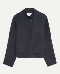 YERSE Chaqueta handmade tejido doble faz azul oscuro Fashion