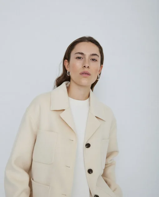 YERSE Chaqueta lana doble faz crudo Discount
