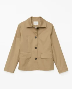 YERSE Chaqueta tejido gabardina camel Online