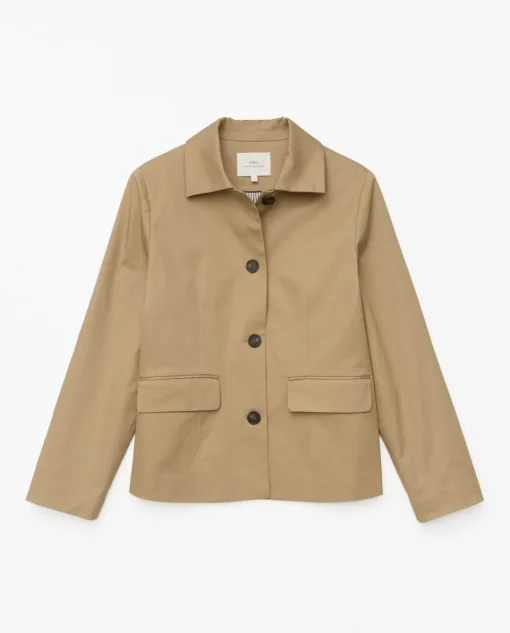 YERSE Chaqueta tejido gabardina camel Online