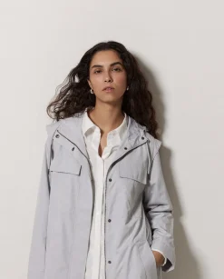 YERSE Chaqueta water repellent capucha gris Outlet