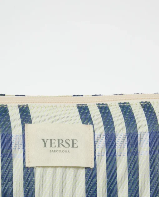 YERSE Clutch de rayas azul Online