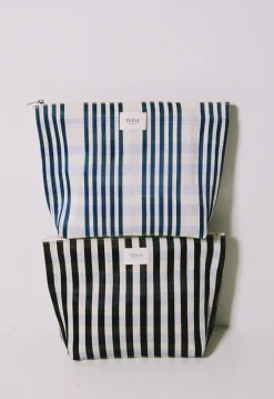 YERSE Clutch de rayas azul Online
