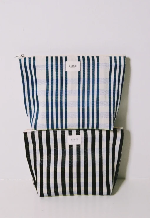 YERSE Clutch de rayas azul Online
