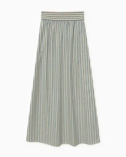 YERSE Falda midi rayas verde Fashion