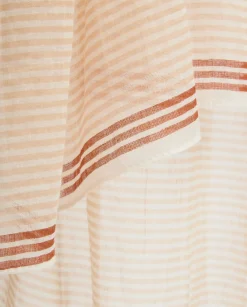 YERSE Fular algodón rayas beige Online