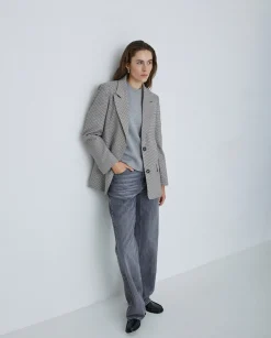 YERSE Jeans algodón rectos gris Hot