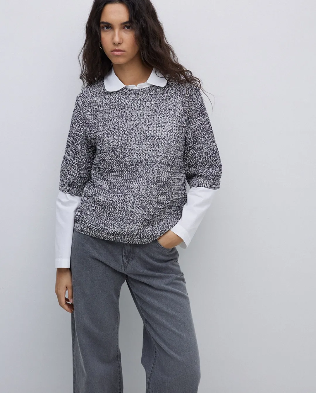 YERSE Jersey calado azul oscuro Best