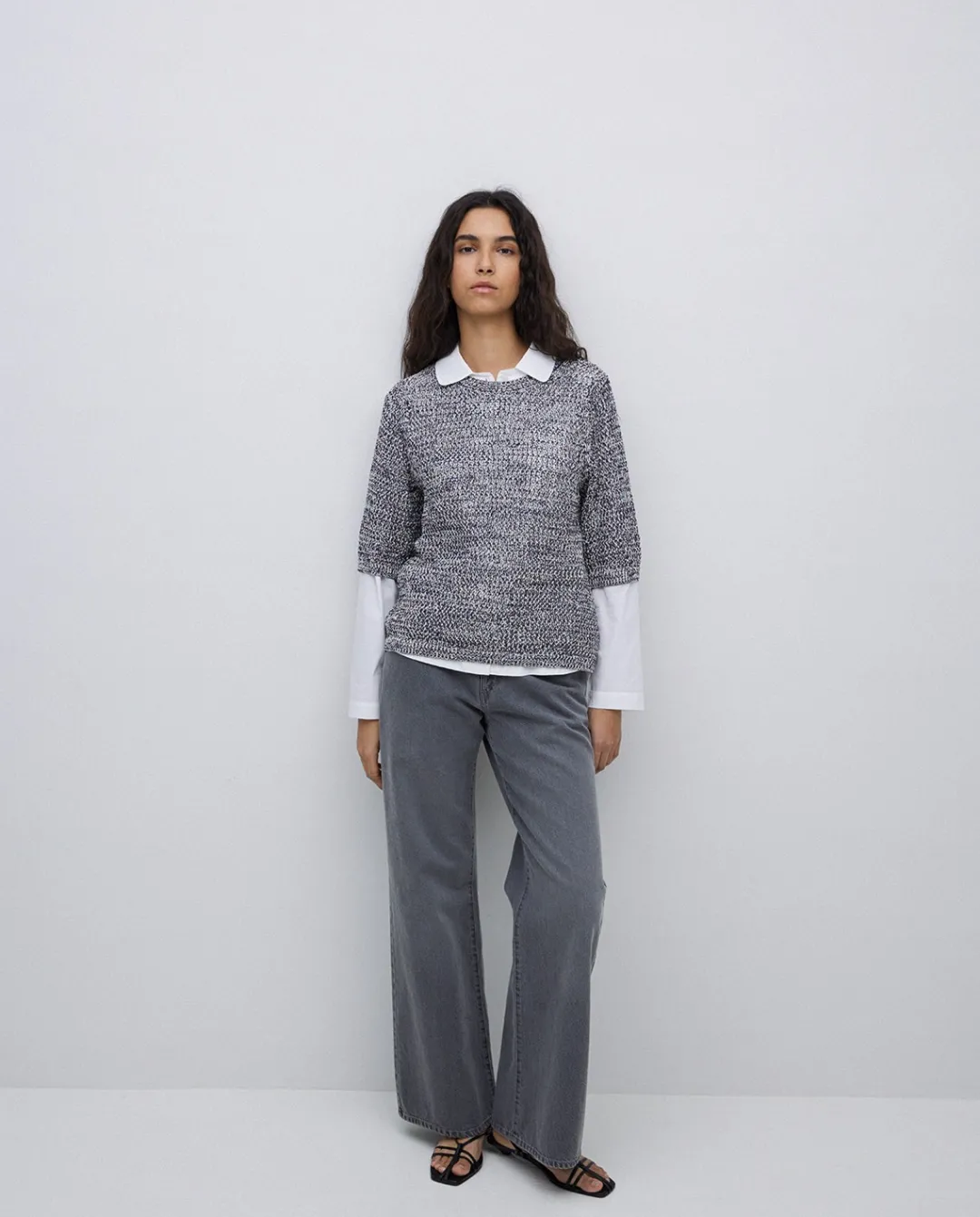 YERSE Jersey calado azul oscuro Best