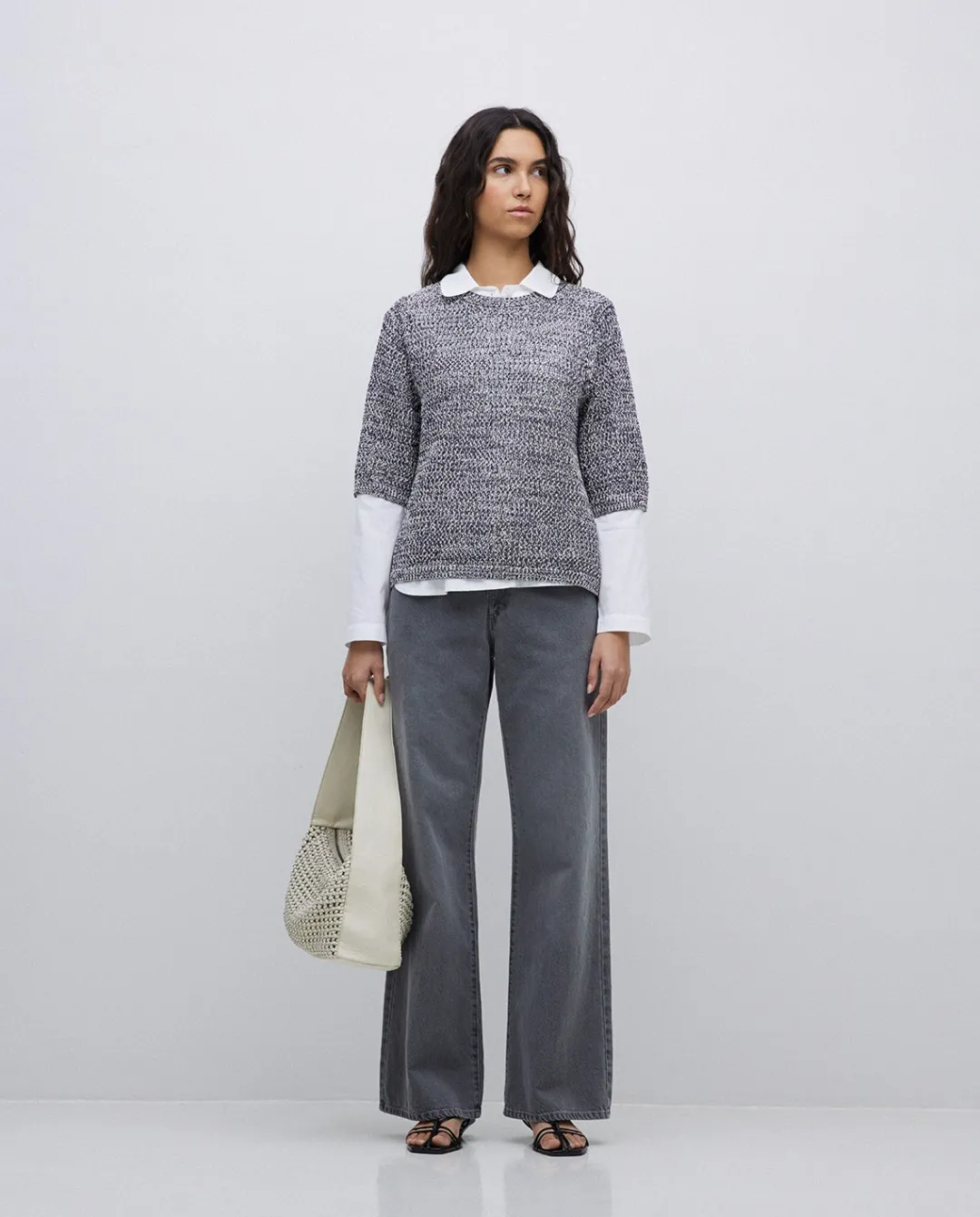 YERSE Jersey calado azul oscuro Best