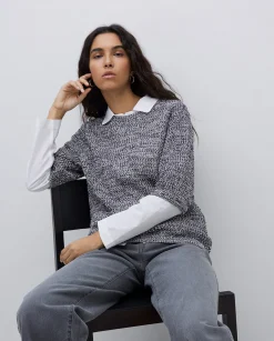 YERSE Jersey calado azul oscuro Best