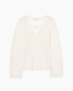 YERSE Jersey calado lazo blanco roto Hot