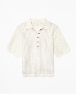 YERSE Jersey punto calado blanco Clearance