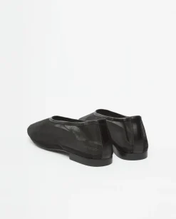 YERSE Manoletinas tejido red negro New