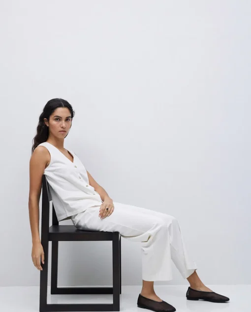 YERSE Pantalones de punto algodón crudo Fashion