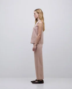 YERSE Pantalones de punto algodón rosa antiguo New