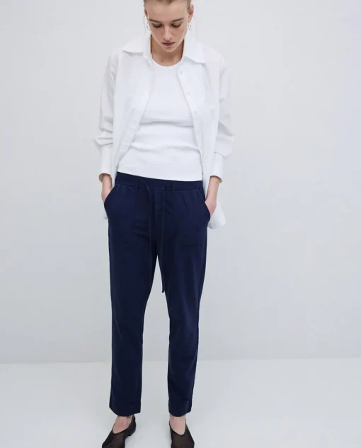 YERSE Pantalones jogger azul oscuro Clearance