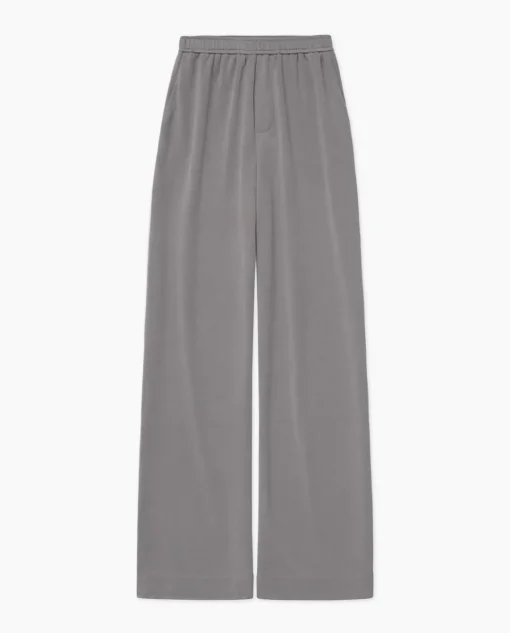 YERSE Pantalones punto fluidos gris Online
