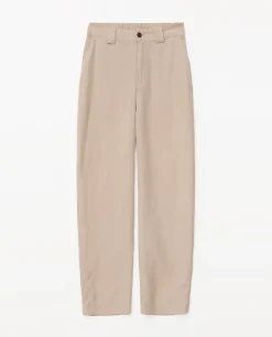 YERSE Pantalones rectos tencel beige New
