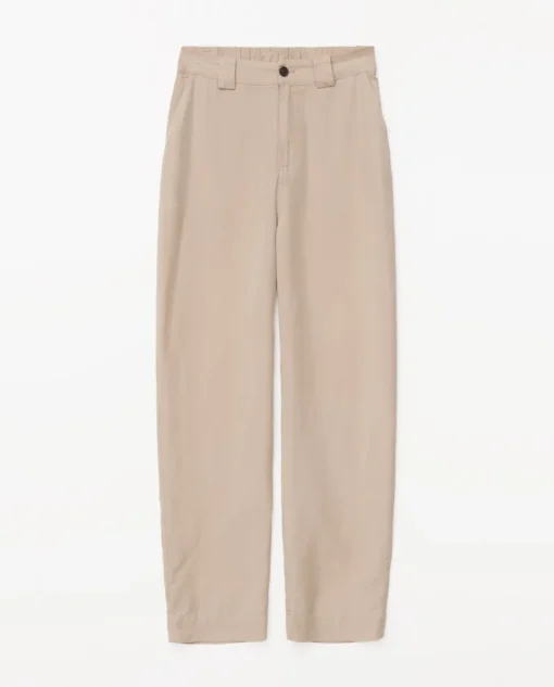 YERSE Pantalones rectos tencel beige New