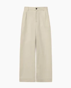 YERSE Pantalones wide leg pinzas crudo Outlet