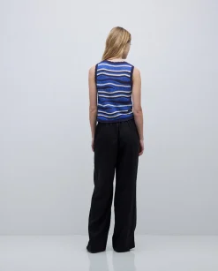 YERSE Pantalones wide leg tencel negro Best