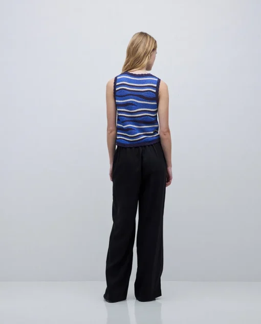 YERSE Pantalones wide leg tencel negro Best
