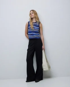 YERSE Pantalones wide leg tencel negro Best